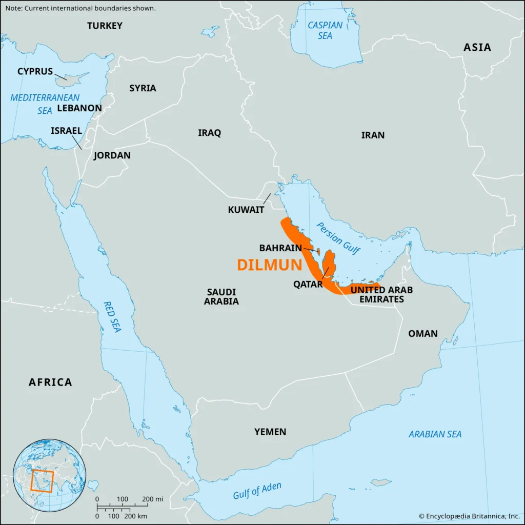 Possibile posizione geografica di Dilmun