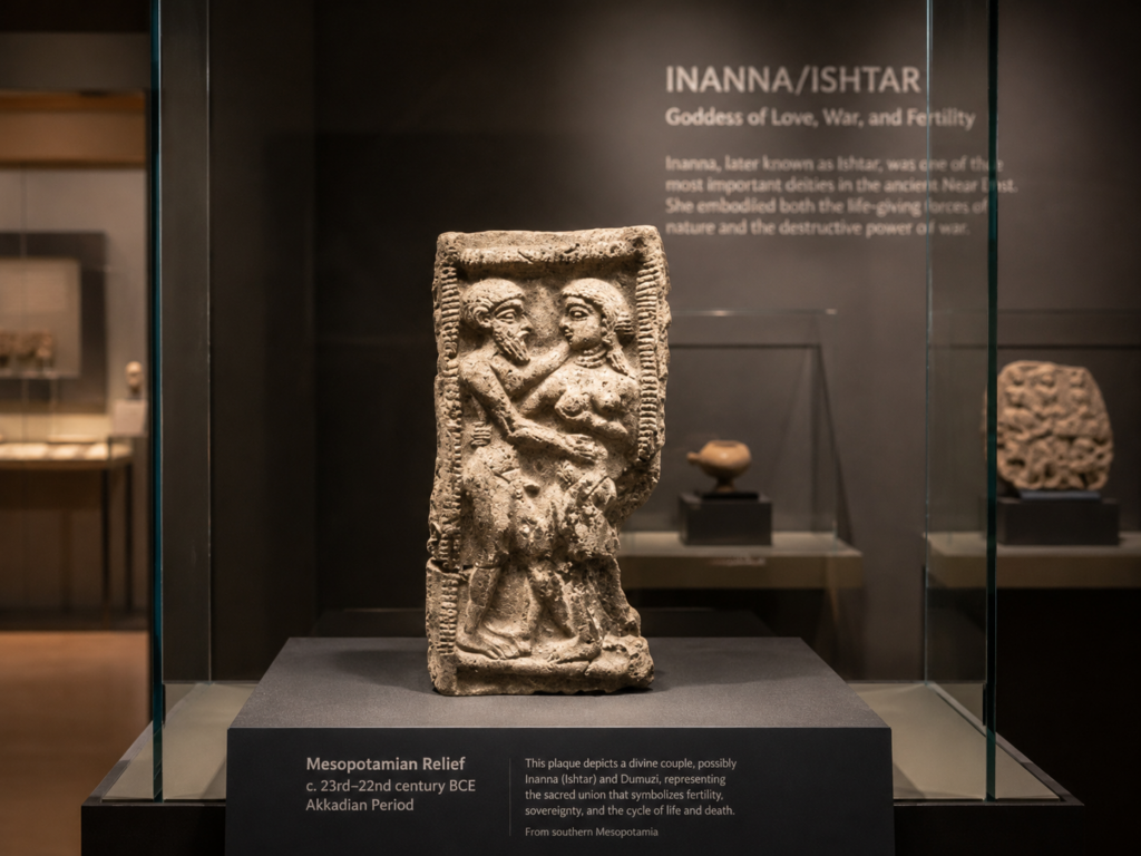 Inanna and Dumuzi in a depiction from ancient Mesopotamia.